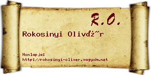 Rokosinyi Olivér névjegykártya