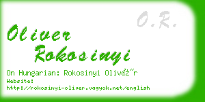 oliver rokosinyi business card